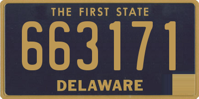 DE license plate 663171