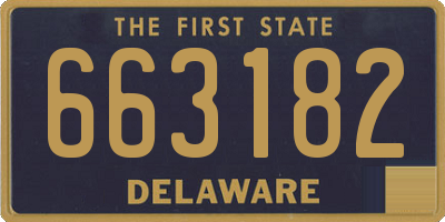 DE license plate 663182