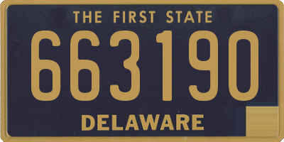 DE license plate 663190