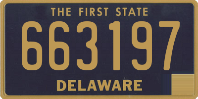 DE license plate 663197