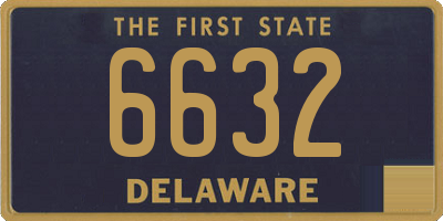 DE license plate 6632