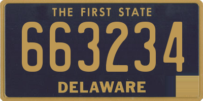 DE license plate 663234