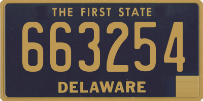 DE license plate 663254