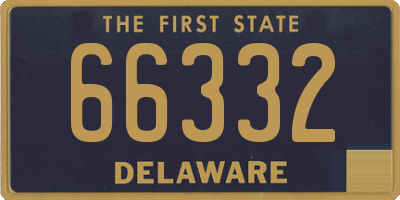 DE license plate 66332