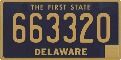 DE license plate 663320