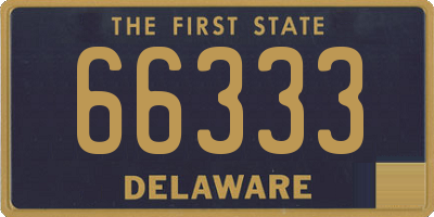 DE license plate 66333