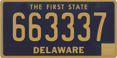 DE license plate 663337