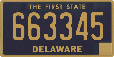 DE license plate 663345