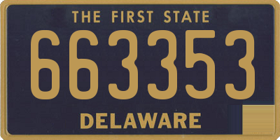 DE license plate 663353