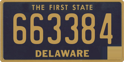 DE license plate 663384