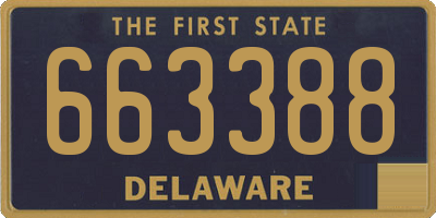 DE license plate 663388