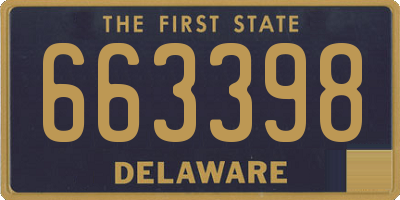 DE license plate 663398