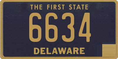 DE license plate 6634