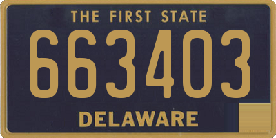 DE license plate 663403