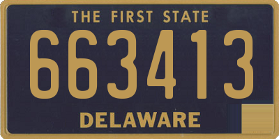 DE license plate 663413