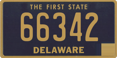 DE license plate 66342