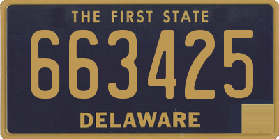 DE license plate 663425