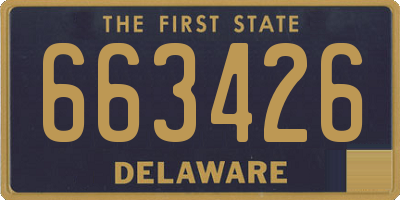 DE license plate 663426