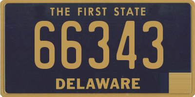 DE license plate 66343