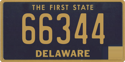 DE license plate 66344