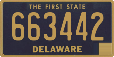 DE license plate 663442