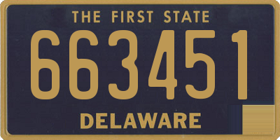 DE license plate 663451