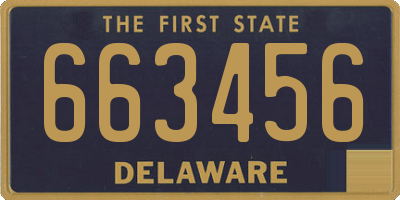 DE license plate 663456
