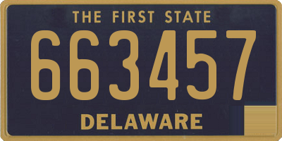 DE license plate 663457