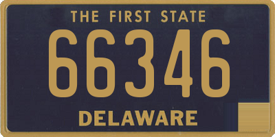 DE license plate 66346