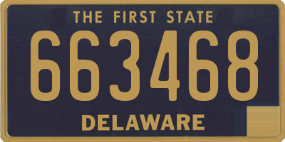 DE license plate 663468