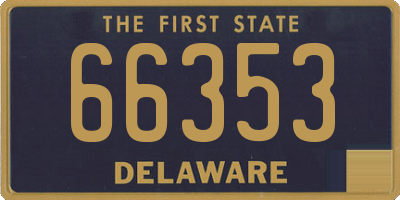 DE license plate 66353