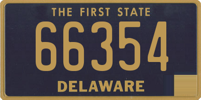 DE license plate 66354