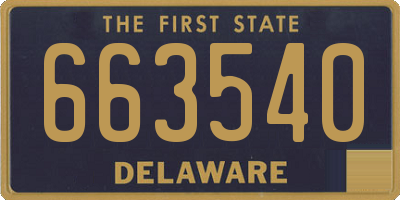 DE license plate 663540