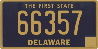 DE license plate 66357