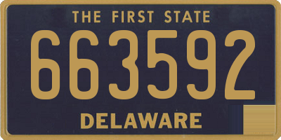 DE license plate 663592