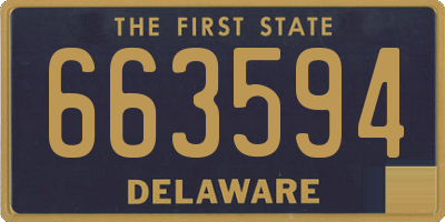 DE license plate 663594
