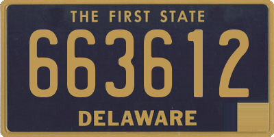 DE license plate 663612