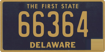 DE license plate 66364
