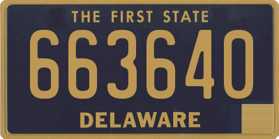 DE license plate 663640