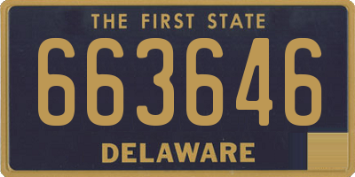 DE license plate 663646