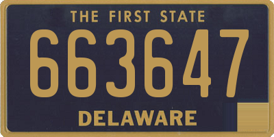 DE license plate 663647