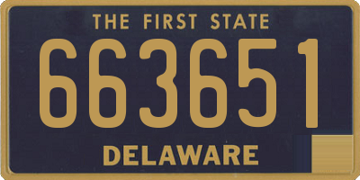 DE license plate 663651