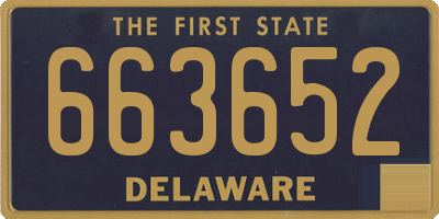DE license plate 663652