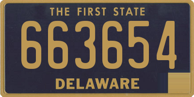 DE license plate 663654