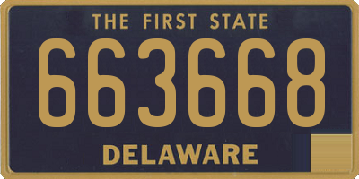 DE license plate 663668