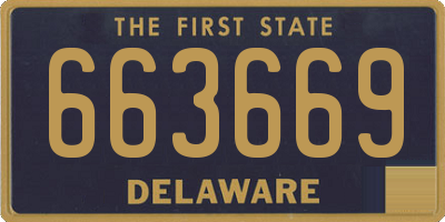 DE license plate 663669