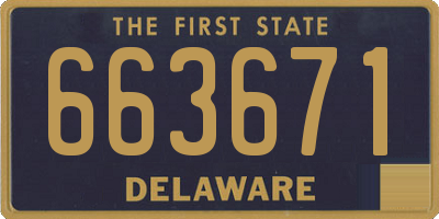 DE license plate 663671
