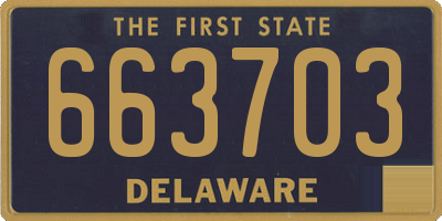 DE license plate 663703