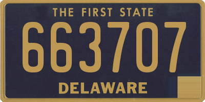 DE license plate 663707