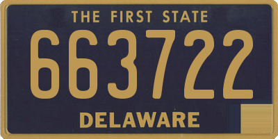 DE license plate 663722